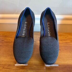 Rothys The Loafer Navy Heather Knit Flats Womens Size 5.5 Sustainable